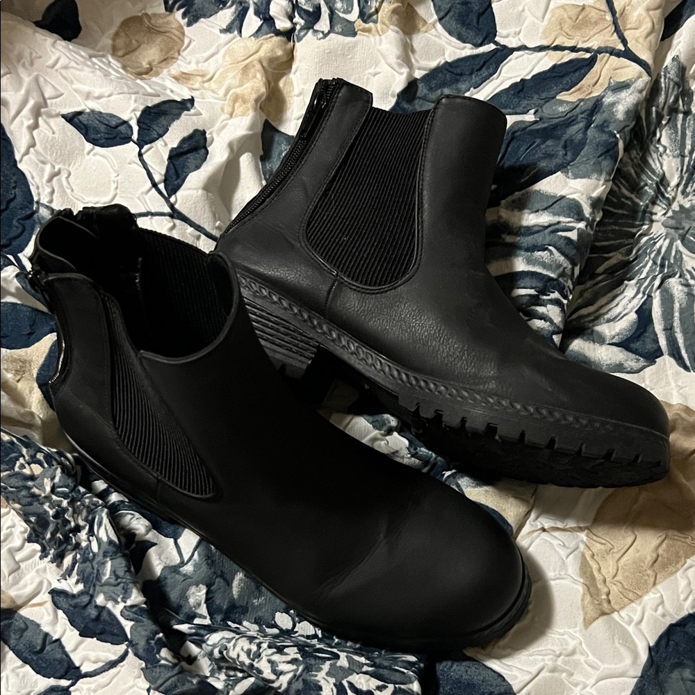 Maurices Black Chunky Sole Boots